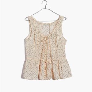 Madewell Shirred drawstring tank